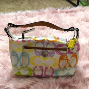 Small multicolor coach purse